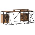 vidaXL Bureau Chêne fumé 182 x 101 x 87.5 cm Bois d'ingénierie