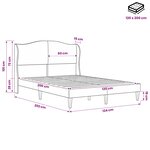 vidaXL Cadre de lit avec tête de lit Rose 120 x 200 cm Velours