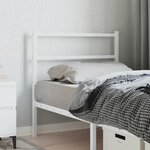 vidaXL Tête de lit métal blanc 90 cm