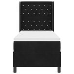 vidaXL Lit à ressorts avec tête de lit Noir 80 x 200 cm Velours