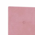 Tête de lit LED vidaXL capitonnée rose 80 cm en velours