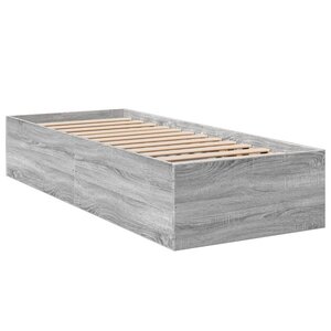 vidaXL Cadre de lit sans matelas sonoma gris 90x200 cm