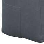vidaXL Coussin de Dos Gris foncé 180 x 24 x 50 cm Velours