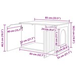 vidaXL Maison pour chat Béton 85 x 55 x 53 5 cm Bois d'ingénierie