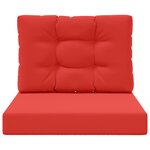 vidaXL Coussin de canapé d'extérieur 2 Pièces Rouge Polyester