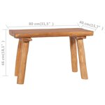vidaXL Banc de jardin 80 cm Bois de teck massif