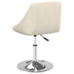 Vidaxl chaises pivotantes de salle à manger 2 pcs crème velours