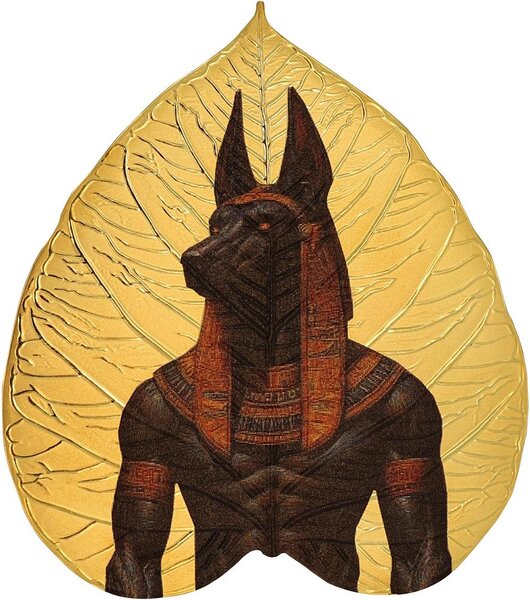 Pièce de monnaie en Argent 1 Dollar g 31.1 (1 oz) Millésime 2025 Leaves Of The Nile ANUBIS