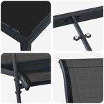 vidaXL Ensemble de salle à manger pour jardin 9 Pièces Noir