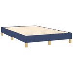 vidaXL Sommier à lattes de lit avec matelas LED Bleu 120x200 cm Tissu