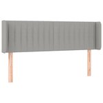 vidaXL Tête de lit à LED Gris clair 147x16x78/88 cm Tissu