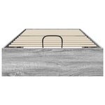 vidaXL Cadre de lit ottoman Gris Sonoma 193 x 120 x 25 cm