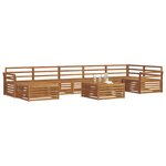 vidaXL Ensemble de canapés d'extérieur 8 pc Naturel