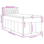 vidaXL Sommier à lattes de lit avec matelas Taupe 80x200 cm Tissu