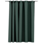 vidaXL Rideau occultant d'aspect de lin avec crochets Vert 290x245 cm