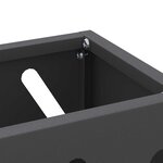 vidaXL Porte-parapluie avec stockage Noir 28 x 12 x 41 cm Acier