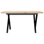 vidaXL Table basse cadre en X 80x50x40 5cm bois de pin massif et acier