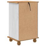 vidaXL Commode 'ASKIM'blanche 45.8x40x79 cm en bois massif de pin