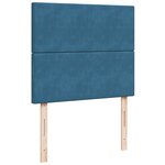vidaXL Sommier à lattes de lit et matelas bleu 120x200 cm velours