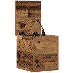 Coffre de rangement vidaXL avec couvercle en bois ancien 30x35x35 cm en bois reconstitué