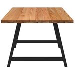 vidaXL Table à manger marron clair bois de chêne massif rectangulaire