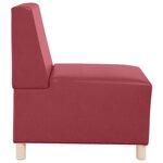 vidaXL Unité de Sofa Modulaire Sans Accoudoirs 2 Pièces Rouge bordeaux