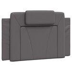 vidaXL Cadre de lit Viana sans matelas gris 90x200 cm similicuir
