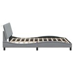vidaXL Cadre de lit sans matelas gris clair 140x200 cm tissu