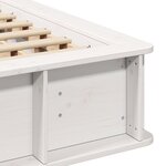 vidaXL Cadre de lit avec stockage Blanc 120 x 190 cm bois