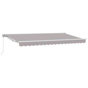 vidaXL Auvent Rétractable Gris clair 400x200 cm tissu