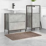 vidaXL Tapis de bain antidérapant Marron 60 x 90 cm PP