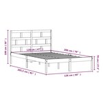 vidaXL Cadre de lit sans matelas bois massif 120x200 cm