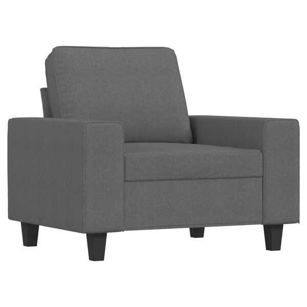 vidaXL Fauteuil Gris foncé 60 cm Tissu