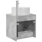 vidaXL Vanité de lavabo mural Gris béton 49 5 x 44 5 x 65 5 cm