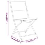 vidaXL Chaises d'extérieur pliables lot de 2 Noir Acier et textilène