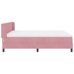 Lit avec sommier et matelas vidaXL Rose 180x200 cm Velours