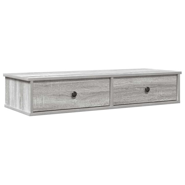 vidaXL Étagère murale avec tiroirs sonoma gris bois d'ingénierie