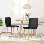 vidaXL Chaises à manger lot de 2 noir tissu