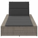 vidaXL Transat avec coussin flottant gris résine tressée