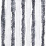 vidaXL Moustiquaire Gris et blanc 90x220 cm Chenille