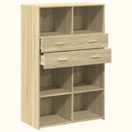 vidaXL Buffet haut chêne sonoma 80x42 5x124 cm bois d'ingénierie