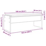 vidaXL Banc d'entrée avec coussin Gris béton 103 x 38 x 40 cm