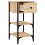 vidaXL Table de chevet chêne sonoma 34x36x70 cm bois d'ingénierie