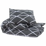 vidaXL Ensemble de housse de couette Gris 200x200 cm Coton