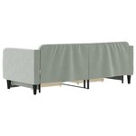 vidaXL Lit de jour avec gigogne et tiroirs gris clair 90x200cm velours