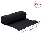 vidaXL Membrane géotextile noir 1 x 150 m fibre de polyester