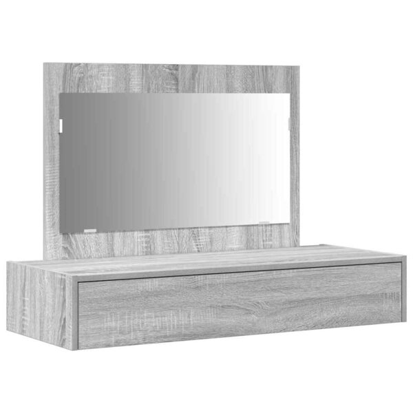 vidaXL Table de Toilette Gris 100 x 40 x 70 cm Bois d'ingénierie