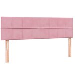 vidaXL Sommier à lattes de lit avec matelas et LED rose 140x210 cm velours