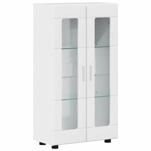 vidaXL Buffet avec étagère FLORIN Blanc brillant 55 5 x 29 x 103 cm