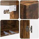 vidaXL Armoire Murale 59 x 31 x 60 cm Bois d'ingénierie Chêne fumé